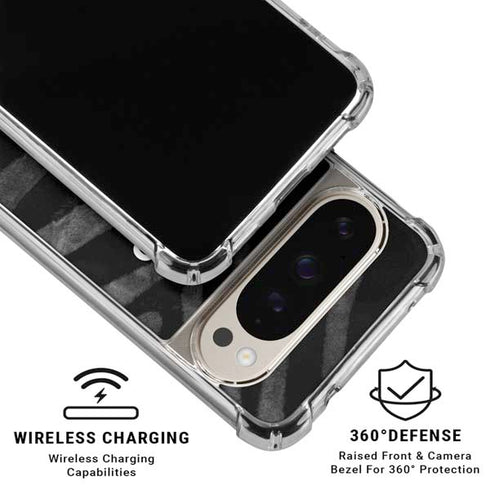 NBA Chicago Bulls Black Animal Print Pixel 9/9 Pro Clear Case